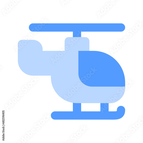 helicopter duotone icon