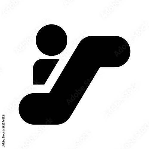 escalator glyph icon