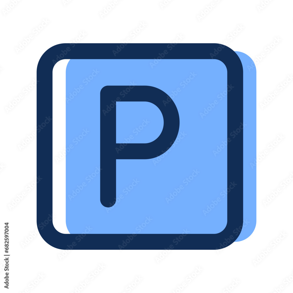 parking sign filled line icon parking sign filled line icon