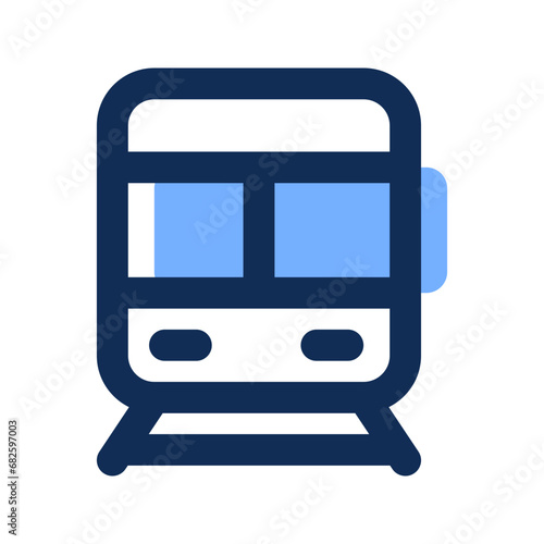 train filled line icon
