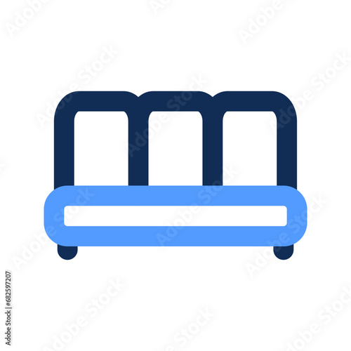 waiting room outline color icon