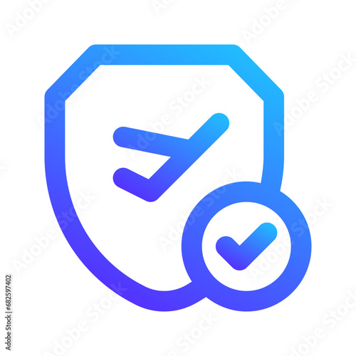 safe gradient icon
