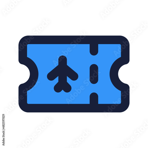ticket flat line icon