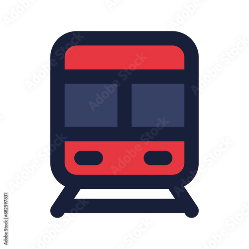 train flat line icon
