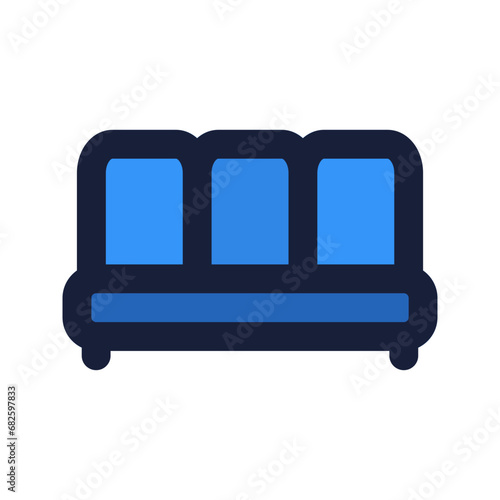 waiting room flat line icon