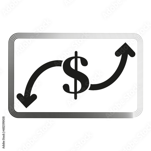 Money transfer mode icon. Vector illustration. EPS 10.