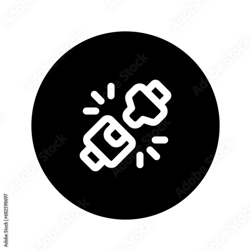 seat belt line circular icon