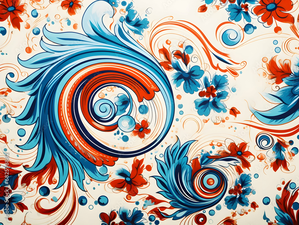 Fototapeta premium Seamless printing pattern design, printing pattern for clothing, printing texture for all over printing, ai generated photo