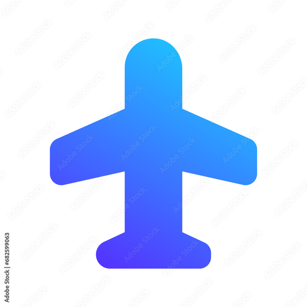 Obraz premium airplane gradient fill icon