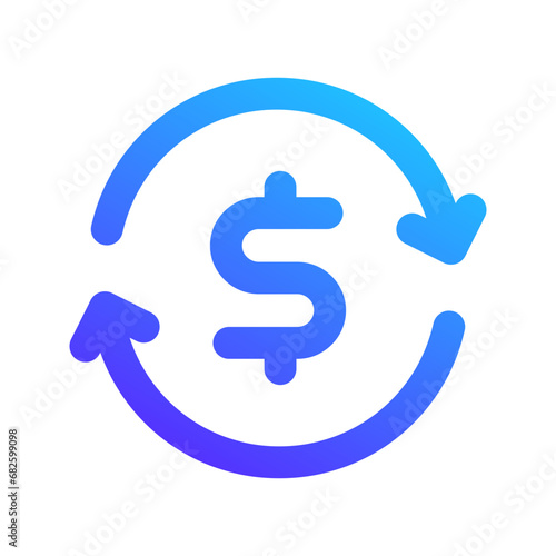 exchange gradient fill icon