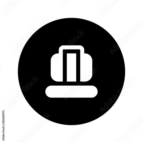 claim glyph circular icon