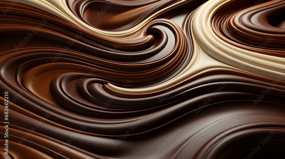 Abstract Swirling Chocolate Waves Texture Abstract Swirling Chocolate Waves Texture
