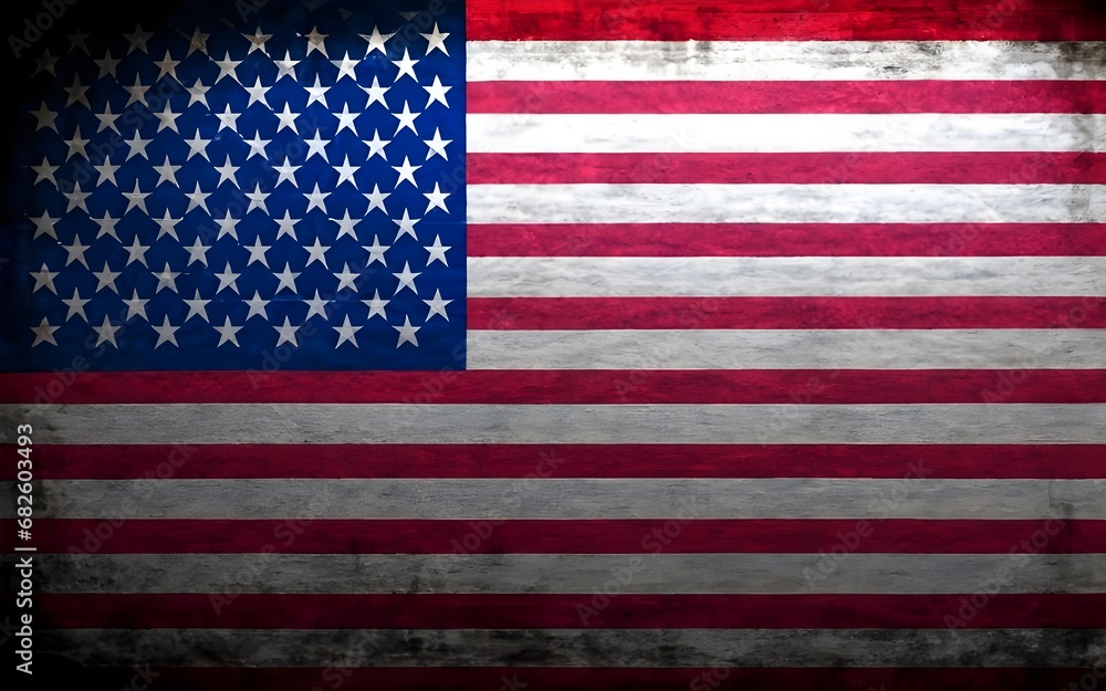 Naklejka premium USA flag, Grunge American flag