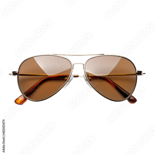 Aviator Sunglasses, transparent background, isolated image, generative AI