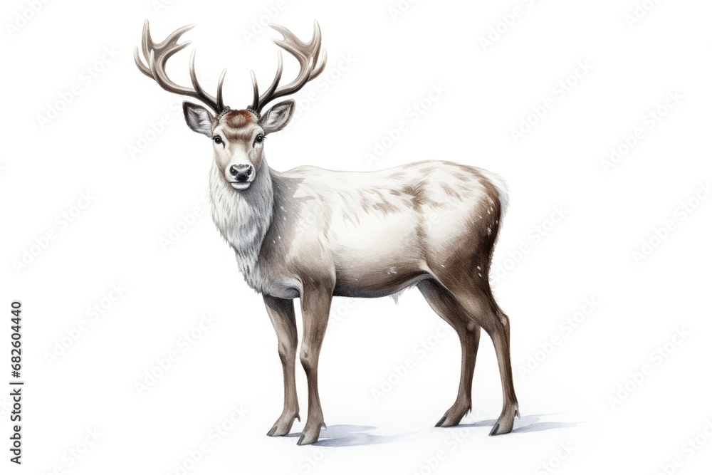 Reindeer, white background , drawing Reindeer, white background , drawing