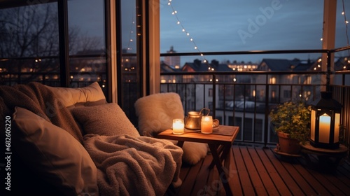 Cozy Candlelit Evening in an Elegant  Well-Lit Room generated by AI tool 