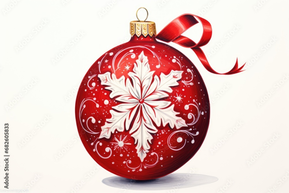 Christmas Ornament, white background , drawing Christmas Ornament, white background , drawing