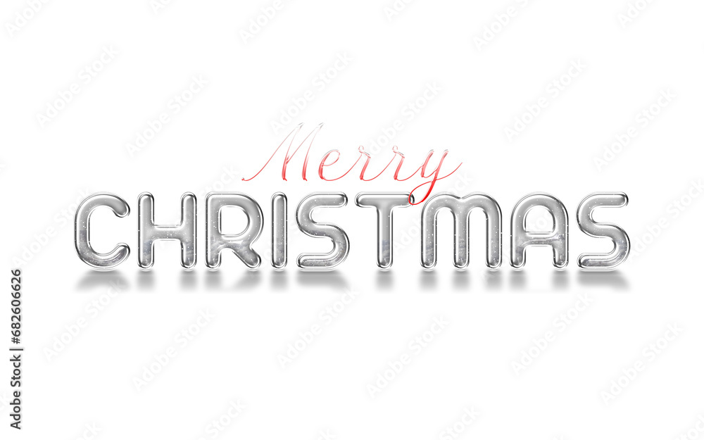 Merry Christmas 3D Realistic Calligraphy Text Effect