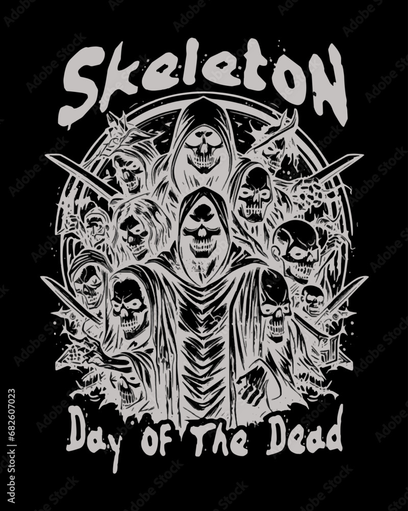 Skeleton Vector Art, Illustration and Graphic