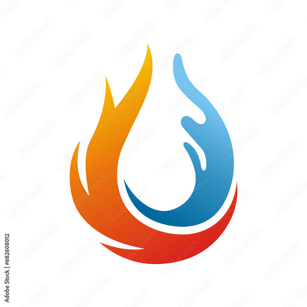 modern abstract vector logo design, water and fire icon logo symbol modern abstract vector logo design, water and fire icon logo symbol