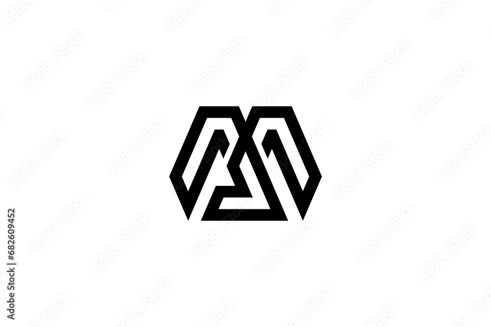 Letter AM Logo Design Vector Letter AM Logo Design Vector