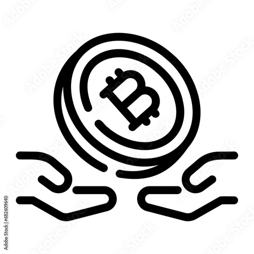 cryptocurrency Line Icon