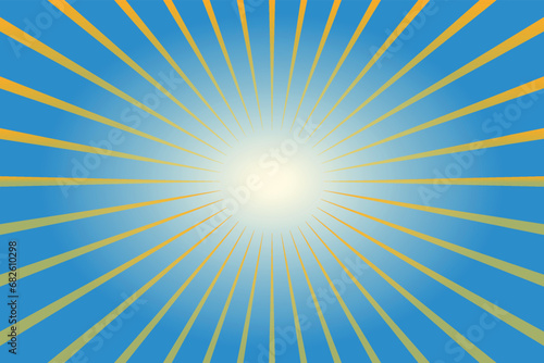 Sun ray summer abstract background vector illustration.