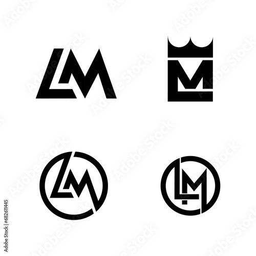 Lm initial Letter logo icon design