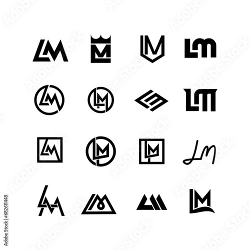 Lm initial Letter logo icon design