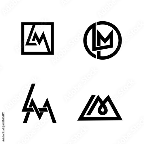 Lm initial Letter logo icon design