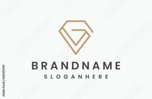 letter g diamond logo icon design template vector illustration