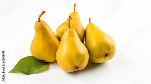 pears isolated on white background fresh fruit