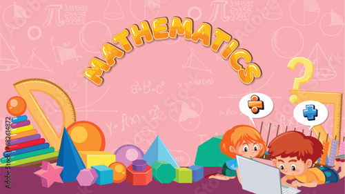 Boy and Girl Study Math Together