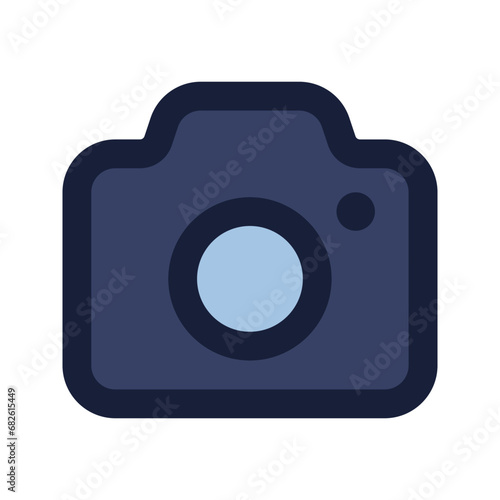 camera flat line icon