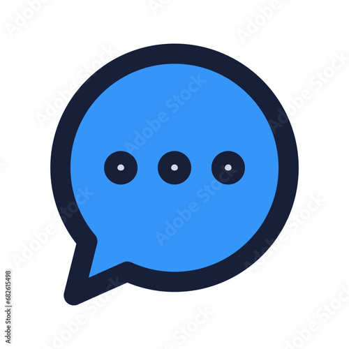 message flat line icon