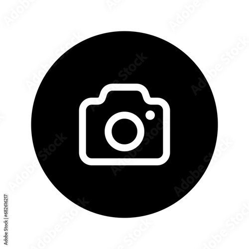 camera line circular icon