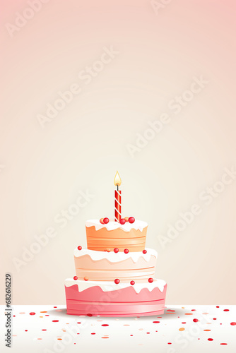 birthday cake with candle
