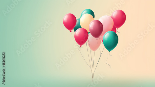 balloons on a blue background