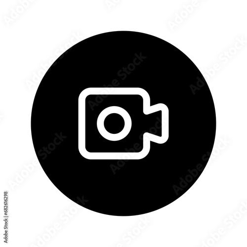 video call line circular icon