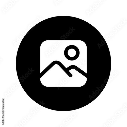 gallery glyph circular icon