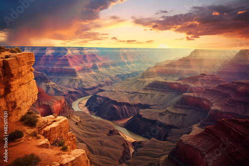 beautiful view of the Grand Canyon in America  photo