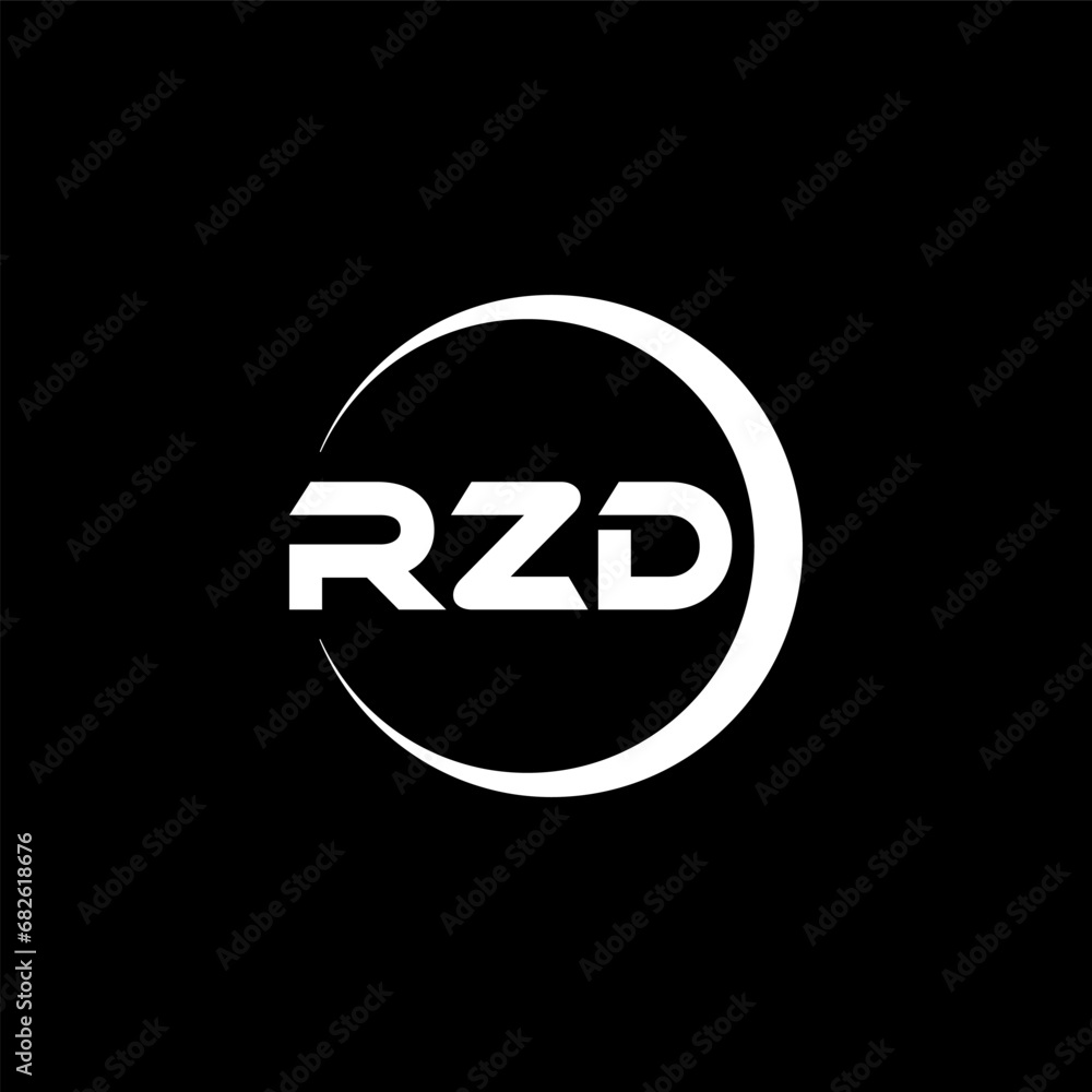 RZD letter logo design with black background in illustrator, cube logo, vector logo, modern alphabet font overlap style. calligraphy designs for logo, Poster, Invitation, etc. RZD letter logo design with black background in illustrator, cube logo, vector logo, modern alphabet font overlap style. calligraphy designs for logo, Poster, Invitation, etc.