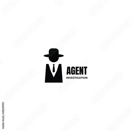 detective agency vector logo design on isolated background