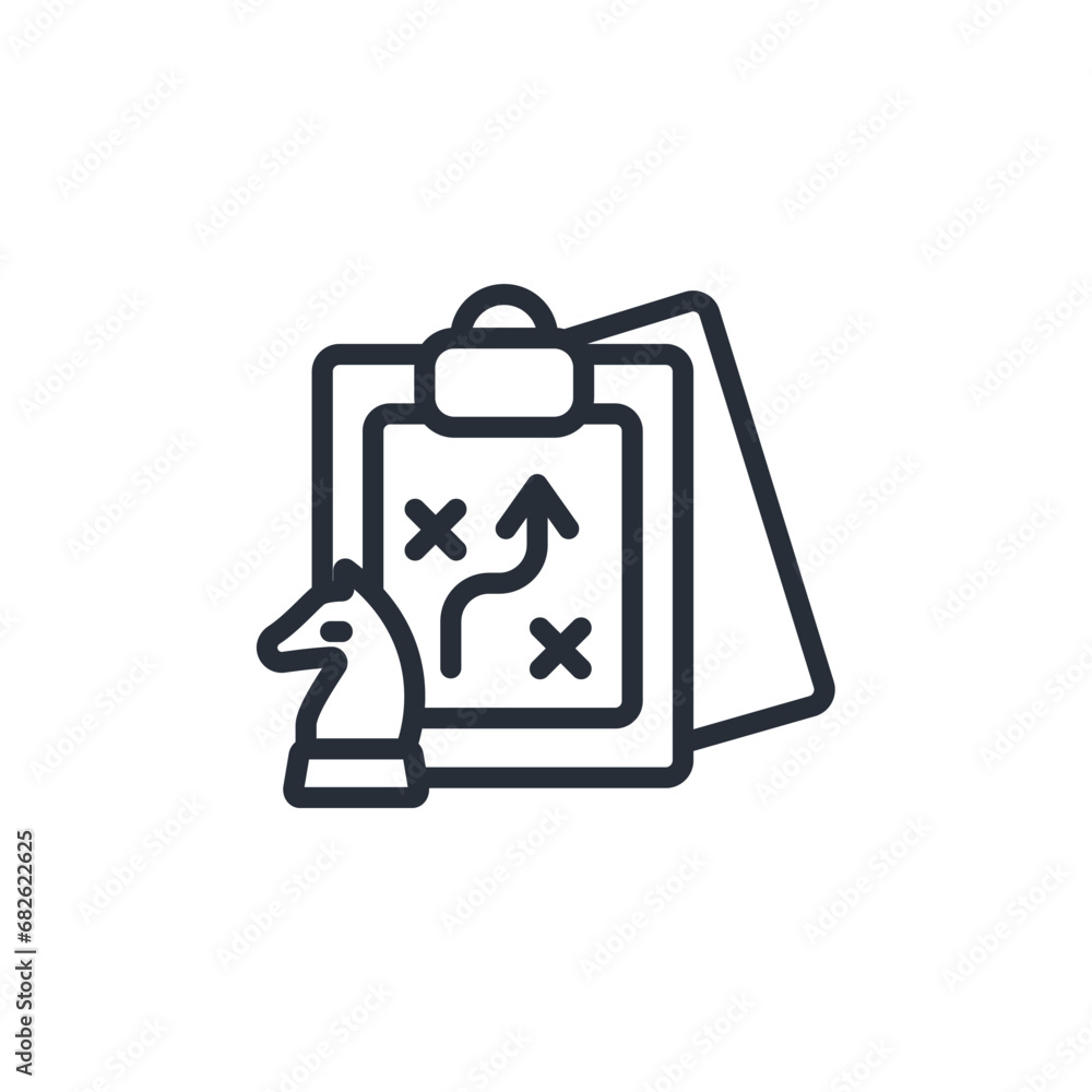 strategy icon. vector.Editable stroke.linear style sign for use web design,logo.Symbol illustration.