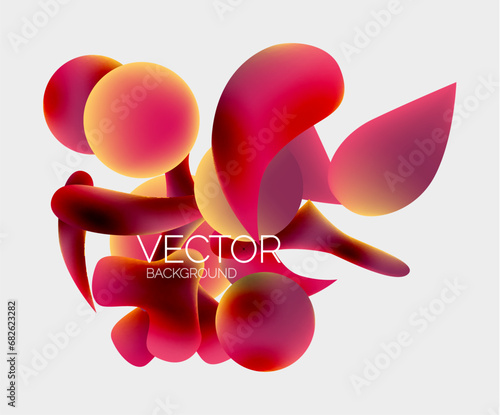 Abstract liquid bubble background. Liquid gradients