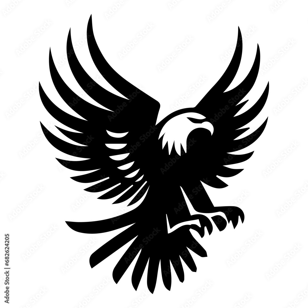 Fototapeta premium Flying Bird Logo concept vector silhouette illustration