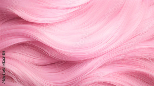 Long silk pink hair lies beautifully. Background