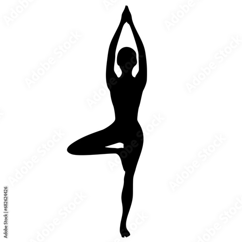 yoga pose silhouette