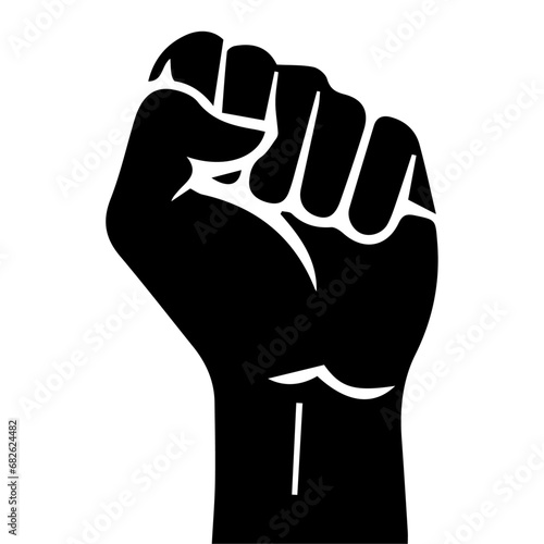 fist hand vector silhouette illustration black 