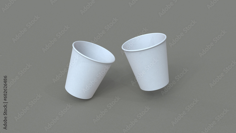 Presenting a high-quality mock-up file for a 6.5oz paper cup or coffee cup, featuring a clean and harmonious background. This mock-up file is designed for logo and branding presentations.
